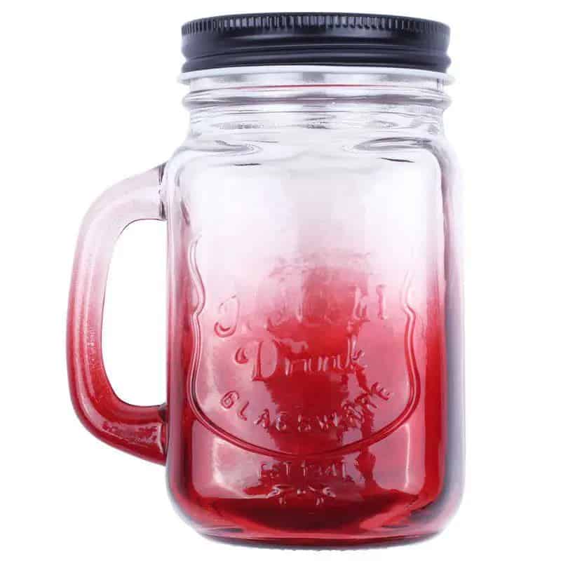 Zavařovací Sklenice Červená (Mason Jar)