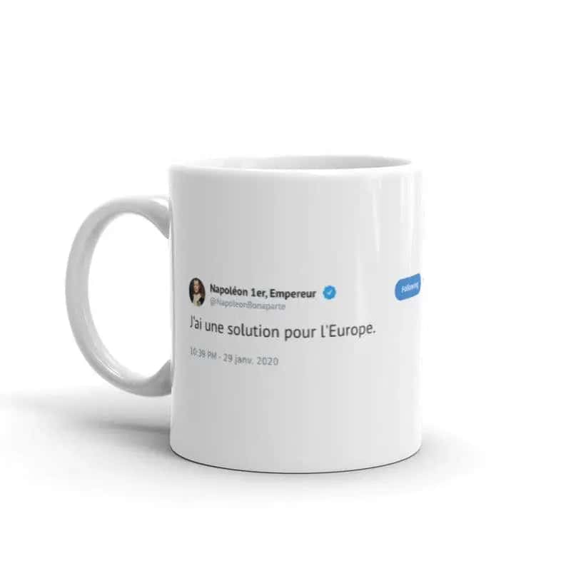 Originální Hrnek Tweet Napoleon "Řešení"