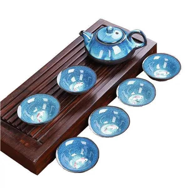 Japonský Šálek Na Čaj Modrá Čajová Sada